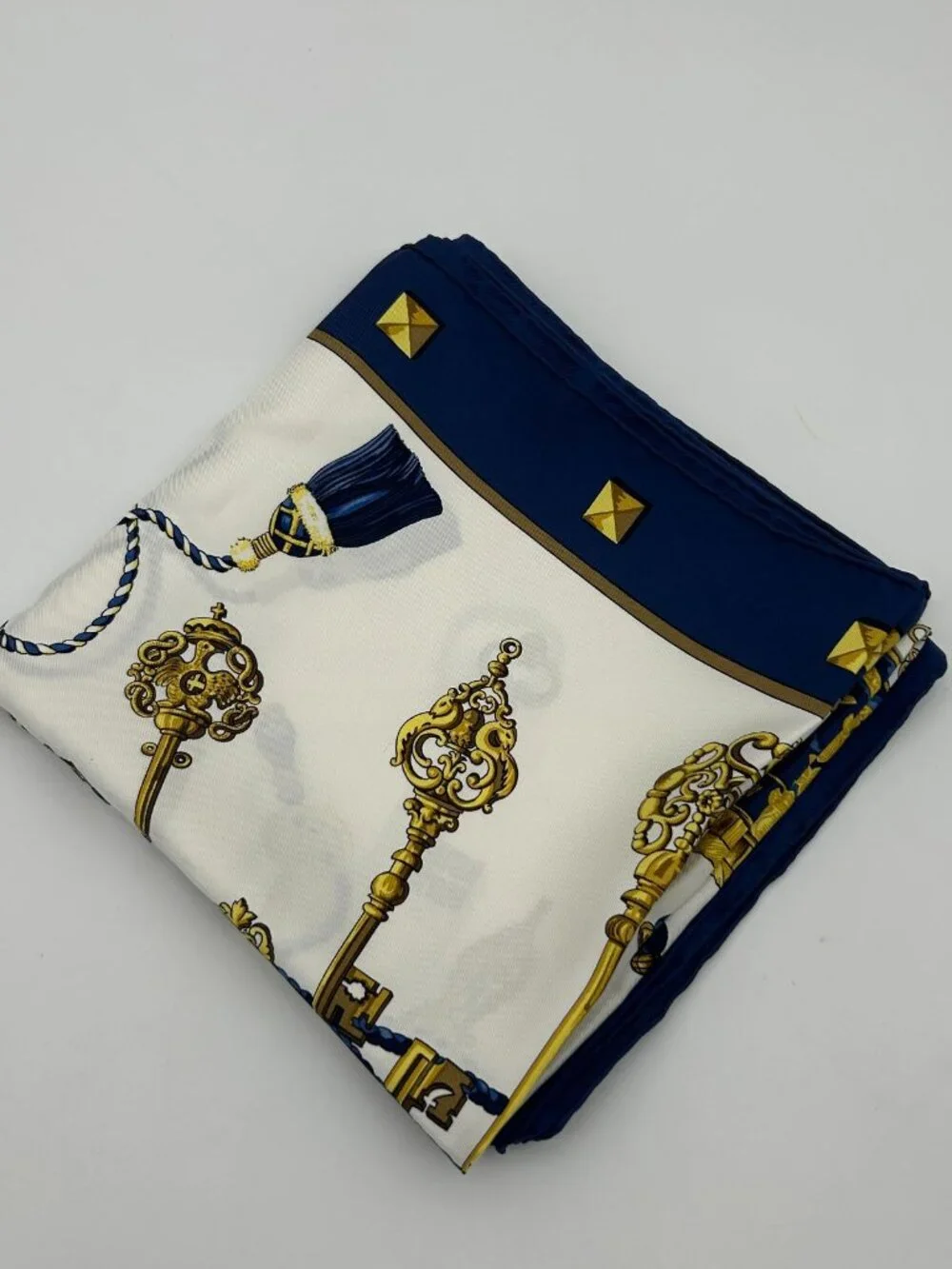 Hermes Key Motif Silk Scarf